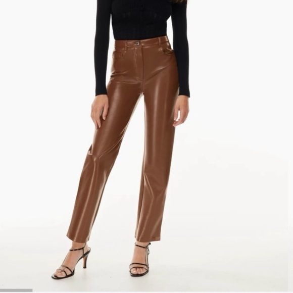 Aritzia Pants - Aritzia Brown Melina Straight Leg Pants